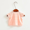 Baby Girl Sleeveless Dress Tippets con borde de encaje y lazo decorativo